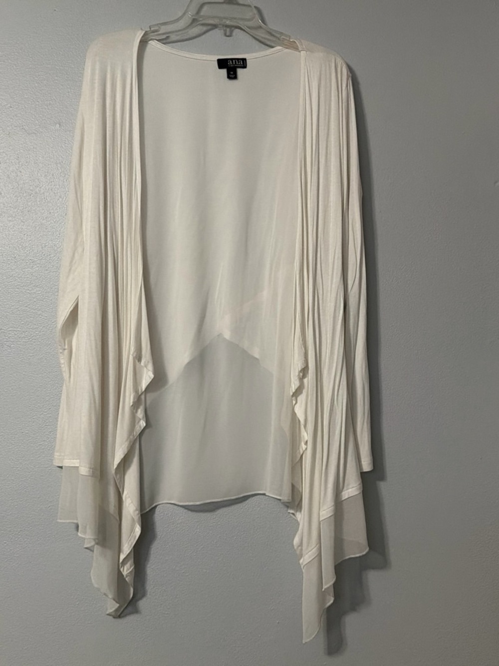 Women’s Cream Layered Open-Front Cardigan
